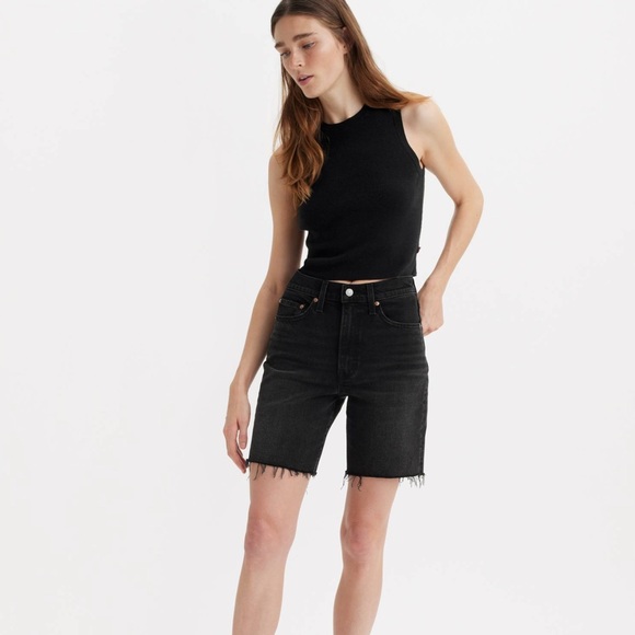 NWT Ribcage Levi Women's Black Denim Shorts